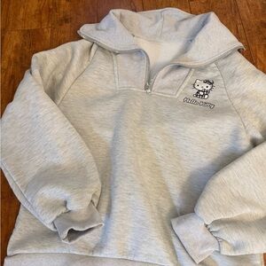 Hello Kitty Gray Quarter-Zip Sweatshirt